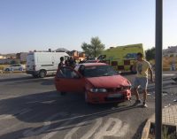 Dos conductoras resultan heridas en un accidente en la avenida de San Pablo
