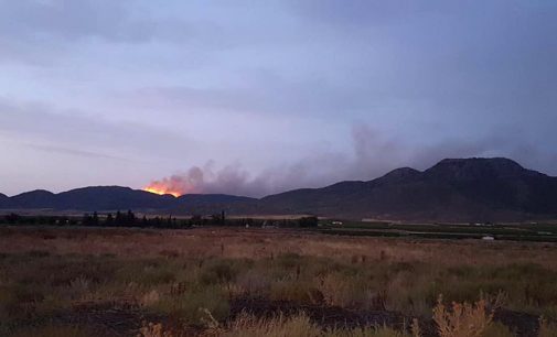 La tormenta provoca un incendio en la zona jumillana de El Carche
