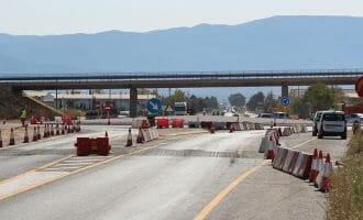 Obras en la carretera de Pinoso después de la inauguración de la A-33 Obras en la carretera de Pinoso después de la inauguración de la A-33